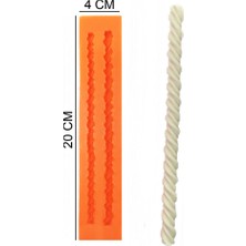 Butedo Şerit Örgü Silikon Şeker Hamuru, Sabun, Mum Kalıp