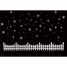 Eğlence Marketi Çitler ve Kartanesi Temaları Plastik Elektrostatik Çıkartma Sticker