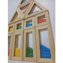 Root Wooden Toys Waldorf Ahşap Oyuncak 12'li Kumlu Rainbow Blokları