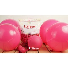 Eğlence Marketi 12 Inç Standart Boy Pastel Balon 10 Adet Koyu Pembe