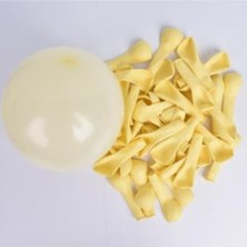 Eğlence Marketi 5 Inç Küçük Boy Makaron Balon Sarı 100 Adet