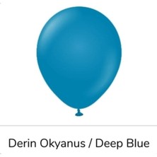 Eğlence Marketi 12 Inç Standart Boy Retro Balon Derin Okyanus 100 Adet