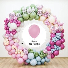 Eğlence Marketi 12 Inç Standart Boy Retro Balon Toz Pembe 100 Adet
