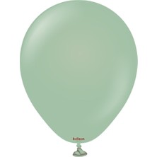 Eğlence Marketi 5 Inç Küçük Boy Retro Balon 20 Adet Kış Yeşili