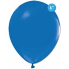 Eğlence Marketi 6 Inç 15 cm Pastel Balon 100 Adet Koyu Mavi