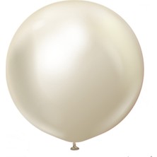 Eğlence Marketi 18 Inç 45 cm Çap Krom White Gold Beyaz Altın Balon 1 Adet