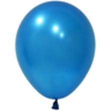 Eğlence Marketi 12 Inç Standart Boy Metalik Balon Mavi 100 Adet