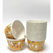 Eğlence Marketi Dolphin Kağıt Muffin Kek Kapsülü Shrinkli Sarı Tavşan Desenli 50 Adet