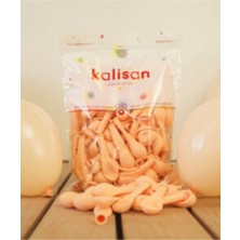 Eğlence Marketi 5'' 12,5 cm Makaron Balon Somon 100 Adet