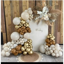 Eğlence Marketi Krom Gold Karamel ve Deniz Kumu Balon Zinciri 100 Adet