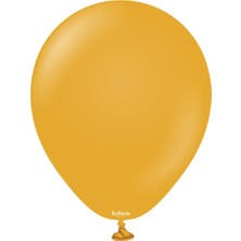 Eğlence Marketi 5 Inç 12,5 cm Retro Balon Zerdeçal Renk 20 Adet