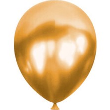 Eğlence Marketi 12 Inç Standart Boy Metalik Balon 50 Adet Altın Gold