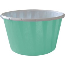 Eğlence Marketi Dolphin Kağıt Muffin Kek Kapsülü Shrinkli Pastel Mint 50 Adet