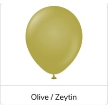 Eğlence Marketi 12 Inç Standart Boy Retro Balon Zeytin 100 Adet