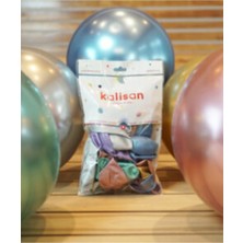 Eğlence Marketi 12 Inç Standart Boy Krom Balon Mix 50 Adet