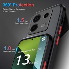 CepLab Xiaomi Redmi Note 13 Pro 5g Kılıf Kenarları Renkli Kamera Lens Korumalı Frosted Mat Silikon Kapak