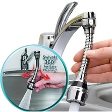 MBB Ticaret Turbo Flex 2 Aşamalı Plastik Esnek Musluk Başlığı Pratik Tak Kullan