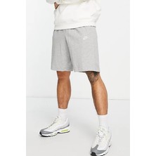 Nike Sportswear Clup Fleece Jersey Standart Fit Kesim Gri Erkek Spor Şort