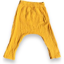 Enhitbaby Çift Kat Müslin, Çocuk Müslin Şalvar Pantolon, %100 Pamuk, Beli Lastikli
