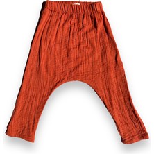 Enhitbaby Çift Kat Müslin, Çocuk Müslin Şalvar Pantolon, %100 Pamuk, Beli Lastikli