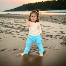 Enhitbaby Çift Kat Müslin, Çocuk Müslin Şalvar Pantolon, %100 Pamuk, Beli Lastikli