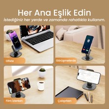 Farway Masa Üstü Tablet ve Telefon Tutucu Stand 3 Kademeli 360 Derece Döndürülebilir