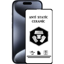 Caseart Apple iPhone 15 Pro Tam Kaplayan Anti Statik Kırılmayan Seramik Nano Esnek Ekran Koruyucu Cam