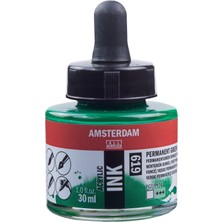 Amsterdam Sıvı Akrilik Mürekkep Boya 30ML 619 Permanent Green Deep