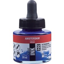 Amsterdam Sıvı Akrilik Mürekkep Boya 30ML 504 Ultramarine