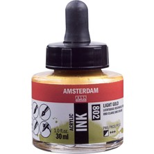 Amsterdam Sıvı Akrilik Mürekkep Boya 30ML 802 Light Gold