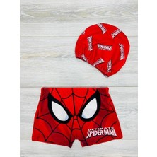 Neat Kids Neatkids Erkek Çocuk Mayo Şort Bone 2'li Set Spiderman