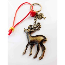 Piramigo Metal Geyik Anahtarlık Yer Su Sembolü  Koruyucu