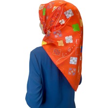 La Boutique Tivil Ipek Eşarp, 90X90CM,  2024 Ilkbahar Yaz Desenli 2040