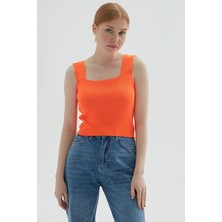 Fashion Friends 24Y0327K1 Kadın Kare Yaka Atlet