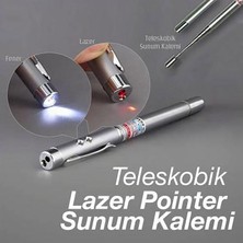 Markofist MF-SKP01 Mıknatıslı El Fenerli Uzayabilen Sunum Kalemi Lazer Pointer