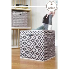 Flosoft 2 Adet Dolap Raf Organizer, Saklama Kutusu, Çamaşır Oyuncak Düzenleyici 30X30X30 cm 2’li Set