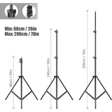 Tianya 50 x 70 cm Crossbarlı SoftBox 4 Duylu LED 200 cm Ayaklı Sürekli Işık Ürün Reklam Makyaj Stüdyo Çekimleri