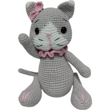 Oyuncak Park Sevimli Pisicik Amigurumi Organik Oyuncak
