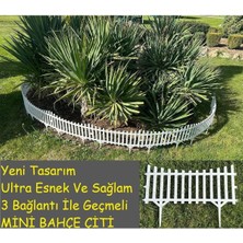 Alshop Yeni Tasarım Mini Bahçe Çiti Dekoratif Esnek Plastik Çit Peyzaj Koruma Panel Çit 58-36 cm 1 Adet