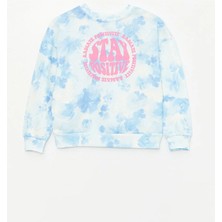 Lc Waikiki Bisiklet Yaka Desenli Uzun Kollu Kız Çocuk Sweatshirt Ve Eşofman Altı