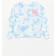 Lc Waikiki Bisiklet Yaka Desenli Uzun Kollu Kız Çocuk Sweatshirt Ve Eşofman Altı