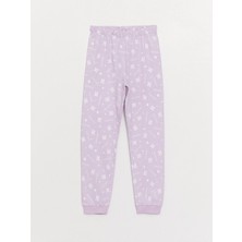 Lc Waikiki Lcw Kids Bisiklet Yaka Baskılı Uzun Kollu Kız Çocuk Pijama Takımı