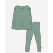 Lc Waikiki Lcw Baby Bisiklet Yaka Uzun Kollu Basic Kız Bebek Pijama Takımı