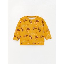 Lc Waikiki Lcw Baby Bisiklet Yaka Uzun Kollu Baskılı Erkek Bebek Sweatshirt Ve Pantolon 2'Li