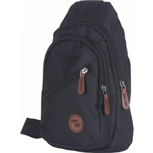 Seventeen Kumaş Çapraz Sırt ve Omuz Çantası Siyah Su Geçirmez Malzeme ile Dayanıklı ve Sağlam