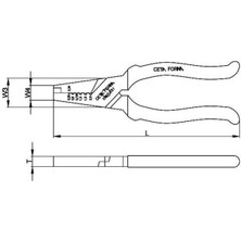 Ceta Form 310 mm E68-44-0310 Iç Segman Pensesi (Eğri Uçlu-Yaysız)