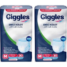 Giggles Külot Bez Medium 30'lu Orta Boy 2 Paket 60 Adet
