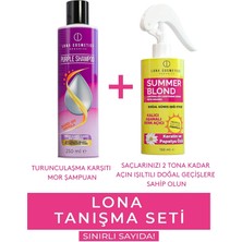 Lona Cosmetics Tanışma Paketi - Purple Shampoo 250 ml ve Summer Blond Saç Açıcı Sprey 150 ml