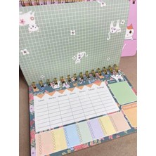 Syn İletişim Kawai Kore Kırtasiye Kedi Pati Haftalık Günlük Hatırlatıcı Planlayıcı Defter Weekly Planner 52 Sayfa 18*12 cm Ölçüler