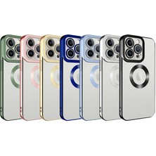 Ezotech  iPhone 12 Pro Max - Uyumlu Kamera Korumalı Logo Gösteren Omega Kapak-Gümüş